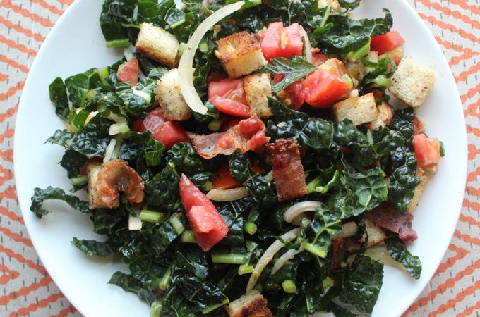 Bacon Kale Panzanella // Runaway Apricot