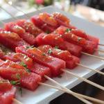 Watermelon-Tomato Skewers