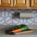 Easy DIY Geometric Tile Painted Kitchen Backsplash How-To | Runaway Apricot