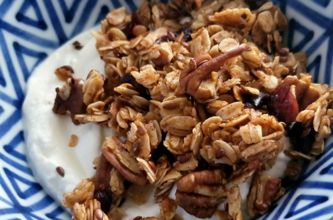 Healthy Homemade Cranberry Pecan Granola