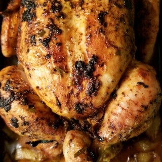 Chili-Rhubarb Roast Chicken, Runaway Apricot