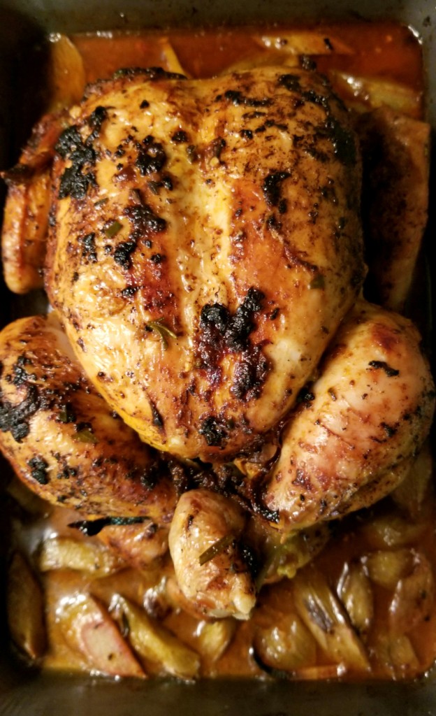 Chili-Rhubarb Roast Chicken, Runaway Apricot