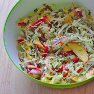 Peach and Cabbage Slaw